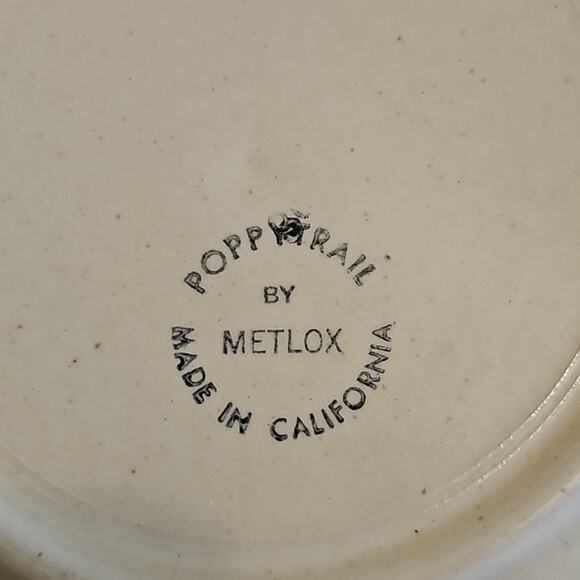 3 Metlox Poppytrail green rooster plates 7.5" - Picture 4 of 5